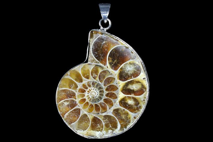 Fossil Ammonite Pendant - Million Years Old #166138